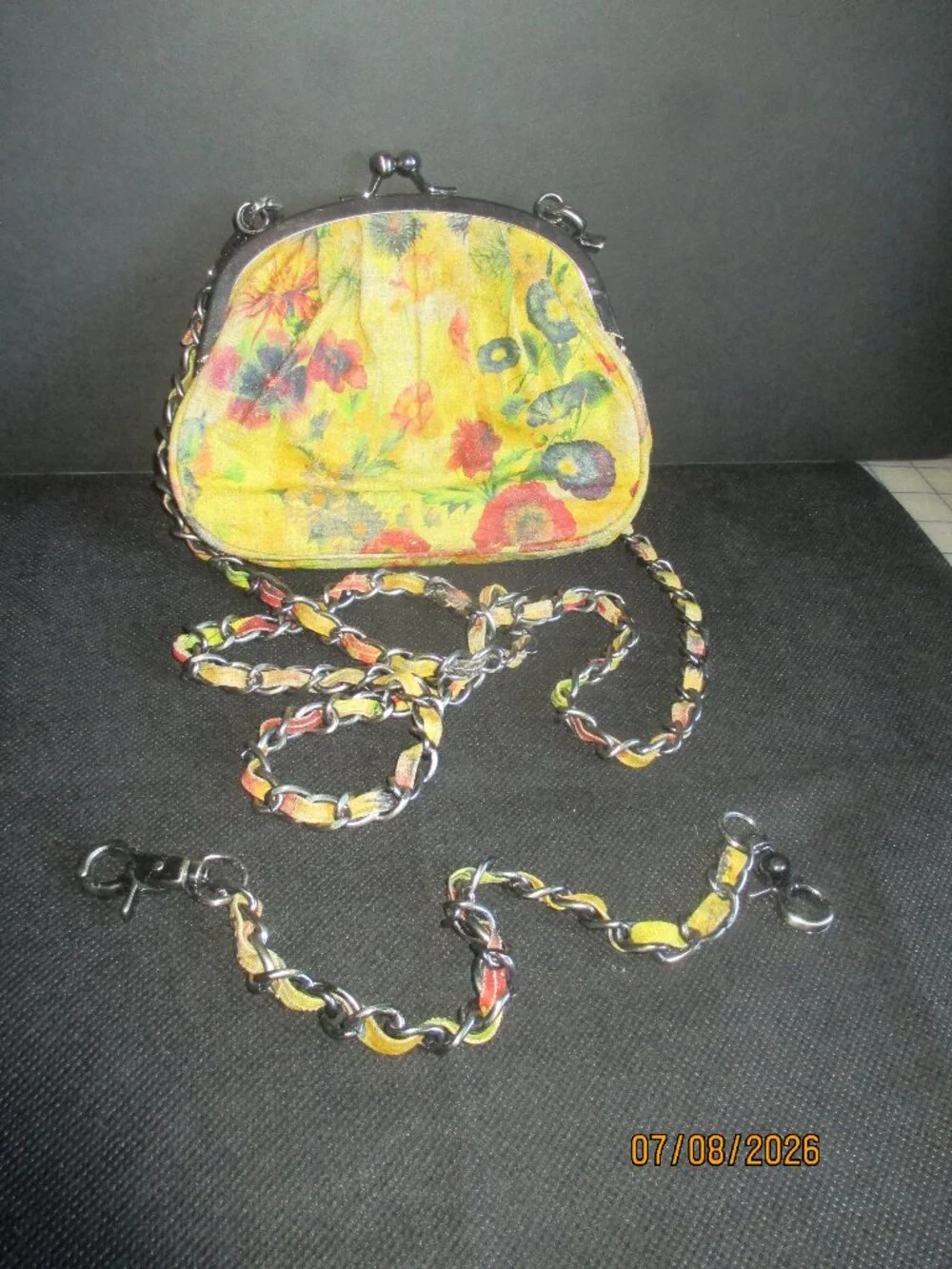 BIG BUDDHA SANTA BARBARA YELLOW FLORAL CROSSBODY PURSE